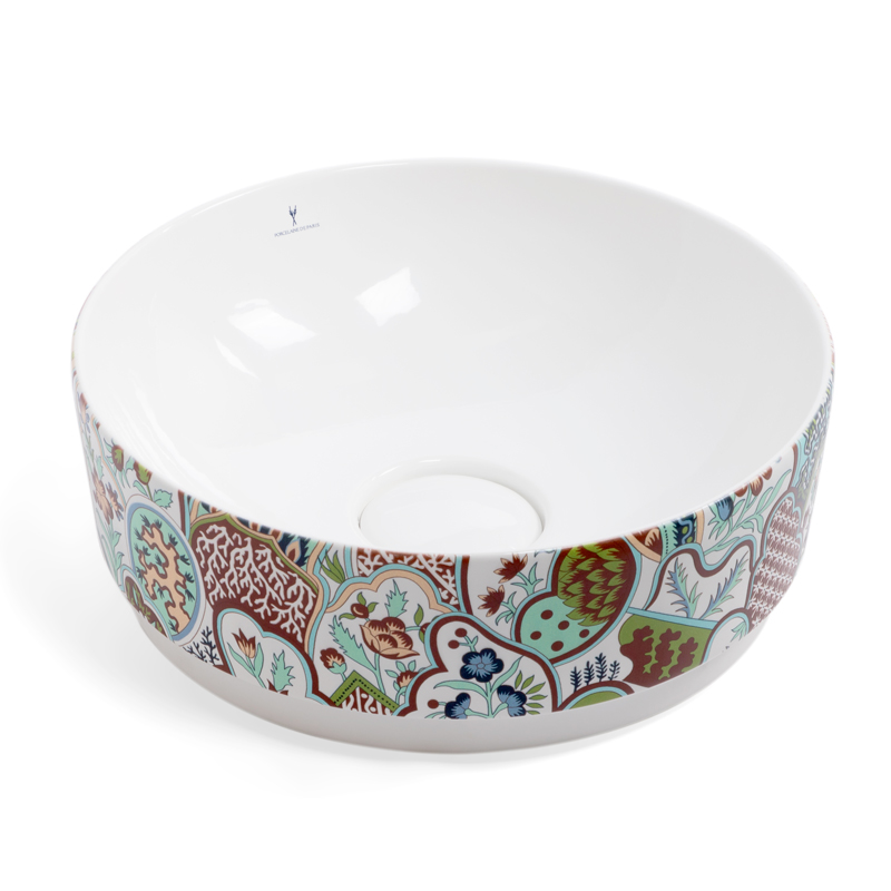Vasque à poser, 39,7x13,8 cm, Porcelaine de Paris, Blanc brillant, Udaipur