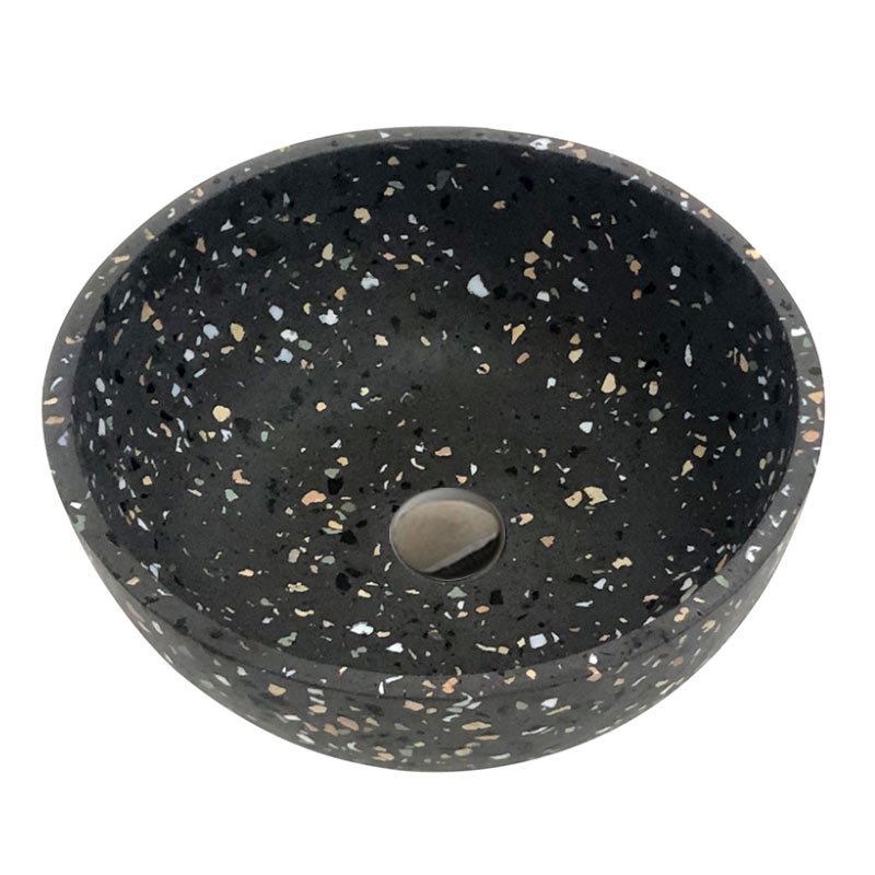 Vasque terrazzo 40x40 cm, en béton, Venice