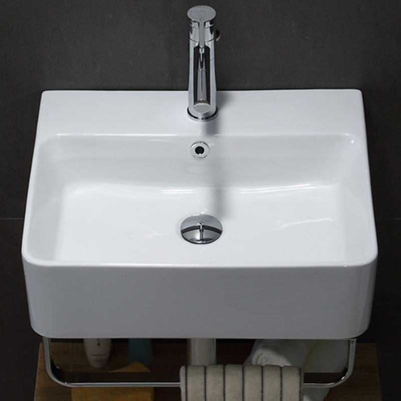 Lavabo suspendu avec porte-serviettes, 52, 60 ou 70 cm, Vera