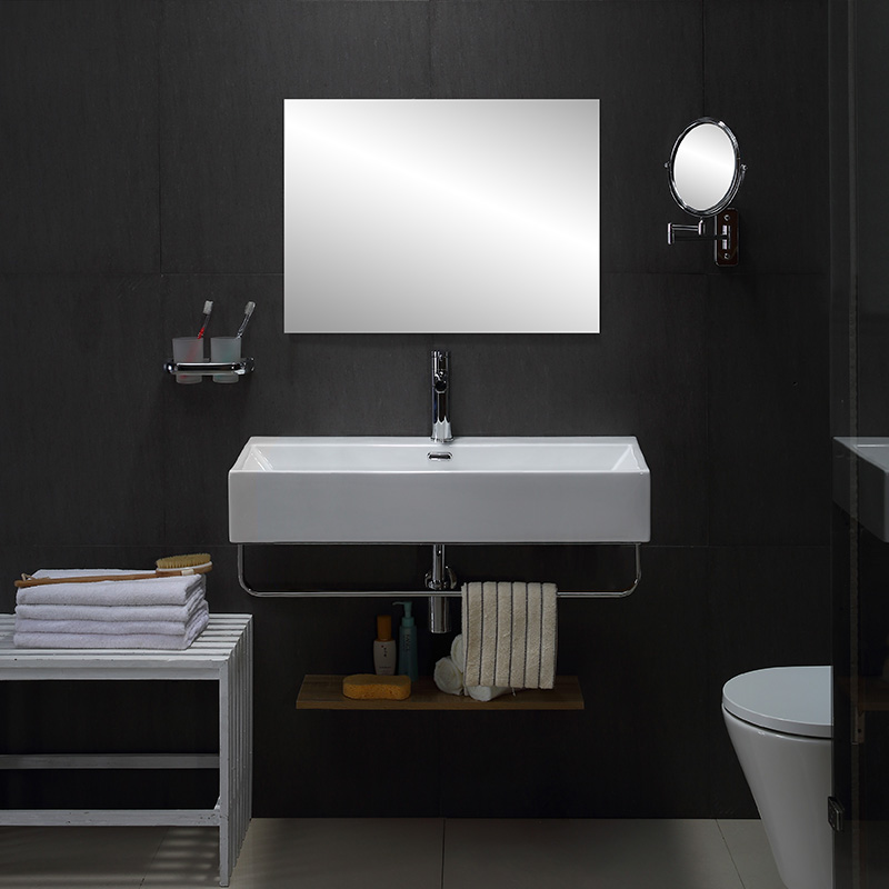 Lavabo suspendu avec porte-serviettes, 100x42 cm, Vera square