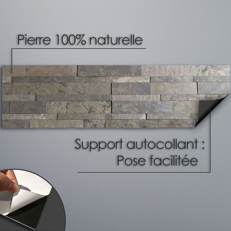 Pierre de parement auto-adhésive, 15 x 60 cm, Vienna Hessonite