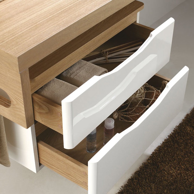 Meuble de rangement 2 tiroirs 68 cm, Woody