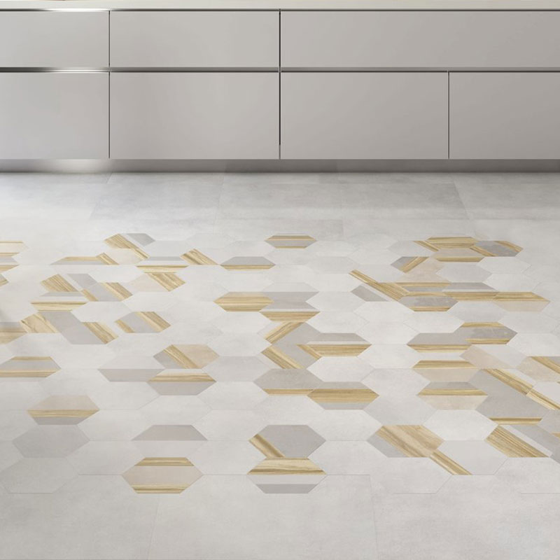 Carreau Hexawork, Bianco, 21x18,2 cm
