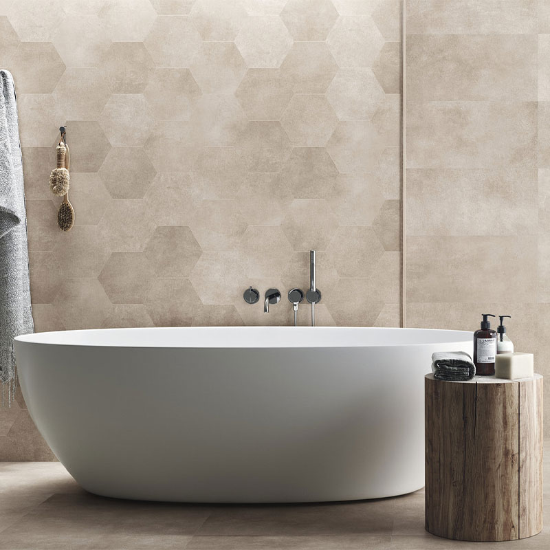Carreau Hexawork, Taupe, 21x18,2 cm