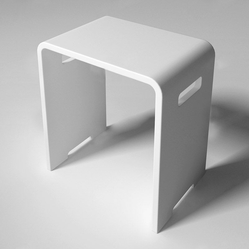 Tabouret, matière composite, Mineral