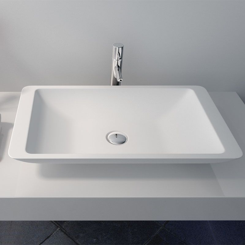 Vasque à poser, 42.5x42.5 cm ou 60x35 cm, matière composite mineral