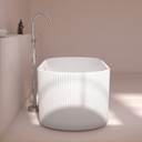 Baignoire îlot Cannelée, 170x75x58 cm, Acrylique Mat, Hostense