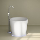 Baignoire îlot, Balnéo Mat, 170x75x60 cm, Balnéo Air + LED, Résia