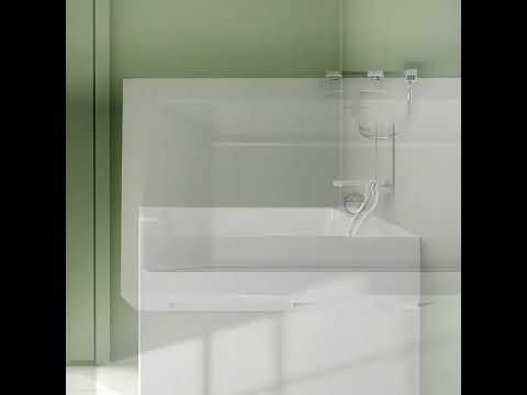 Baignoire îlot rectangulaire avec 3 niches, 150 ou 170 cm, Bibilo