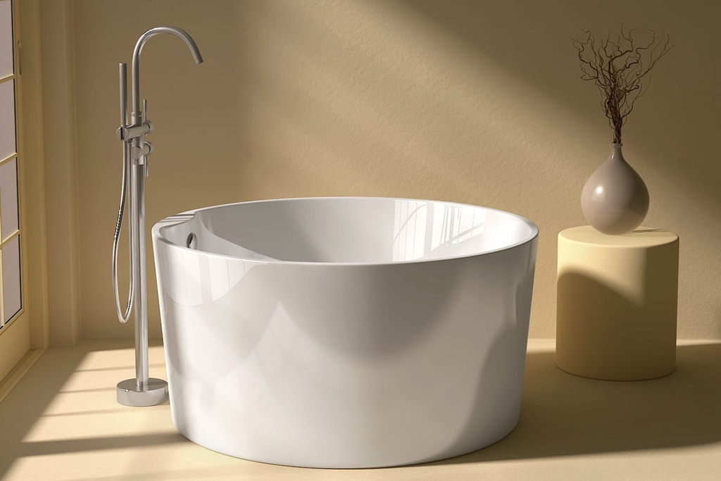 Baignoire îlot ronde, 115x115 cm, acrylique, Orta