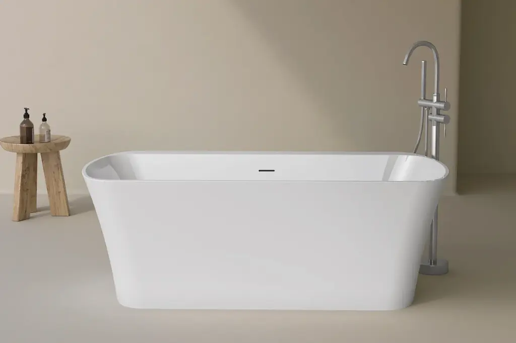 Baignoire îlot avec plage, 170x80cm, acrylique, Olia2