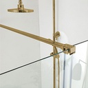Paroi de douche fixe 60 à 160 cm, profilé doré brossé, Altea