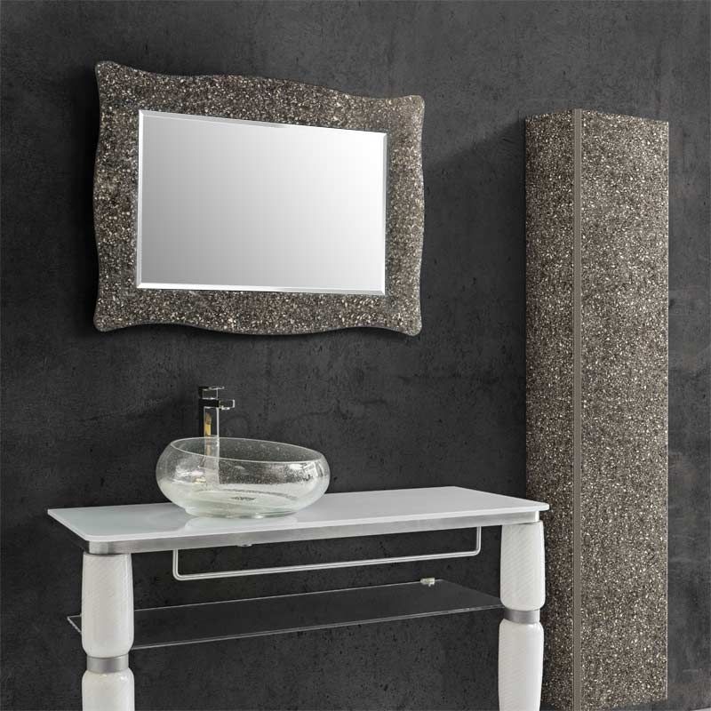 Alexandra, miroir salle de bain  98X70 cm, cadre bronze