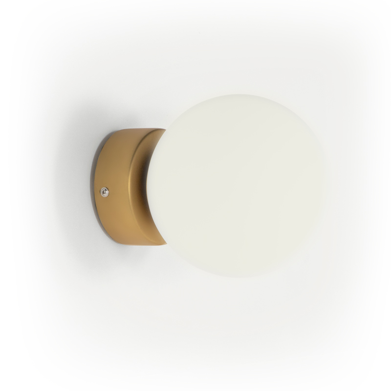 Applique murale 18 cm doré brossé, Circle