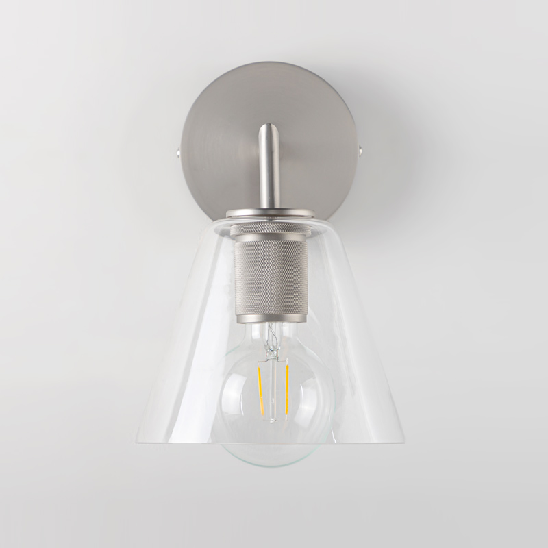 Applique murale 25 cm nickel mat, Cone