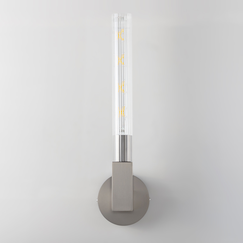 Applique murale 47 cm nickel mat, Tube