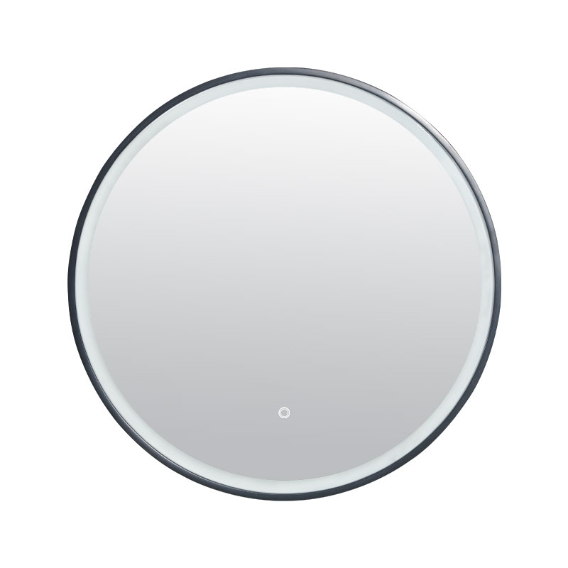 Armoire de toilette Ø60 cm, noir mat, Géode