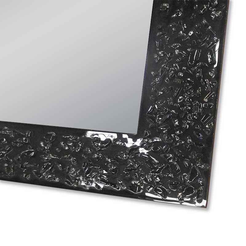 Céline, miroir salle de bain 98X70 cm, cadre verre noir