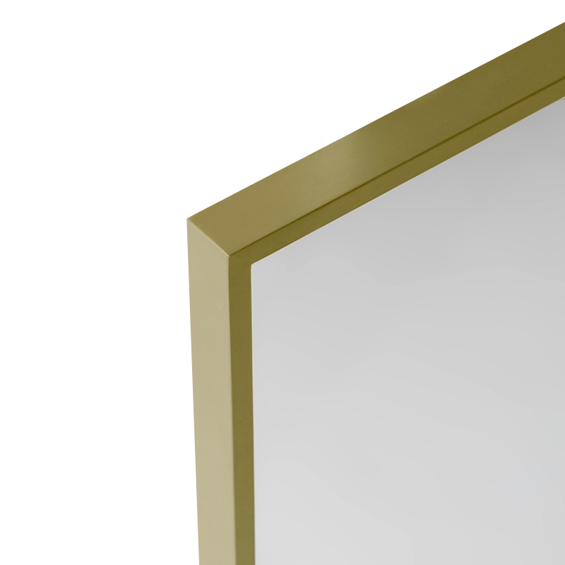 Miroir 120x70 cm rectangulaire, antibuée, cadre doré brossé, Châtelet