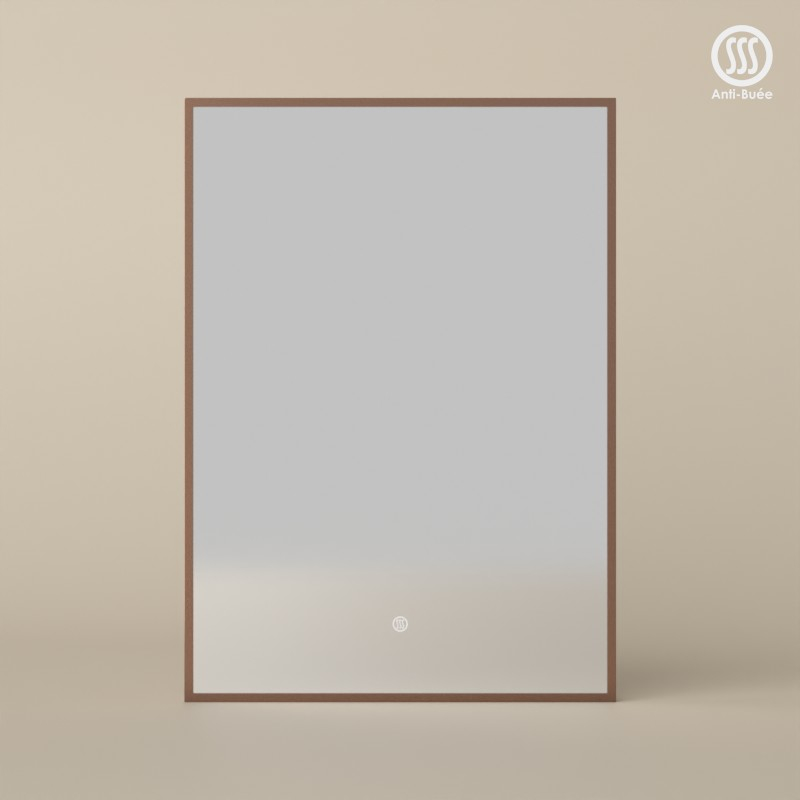 Miroir 50x70 cm rectangulaire, antibuée, Châtelet, 3 couleurs