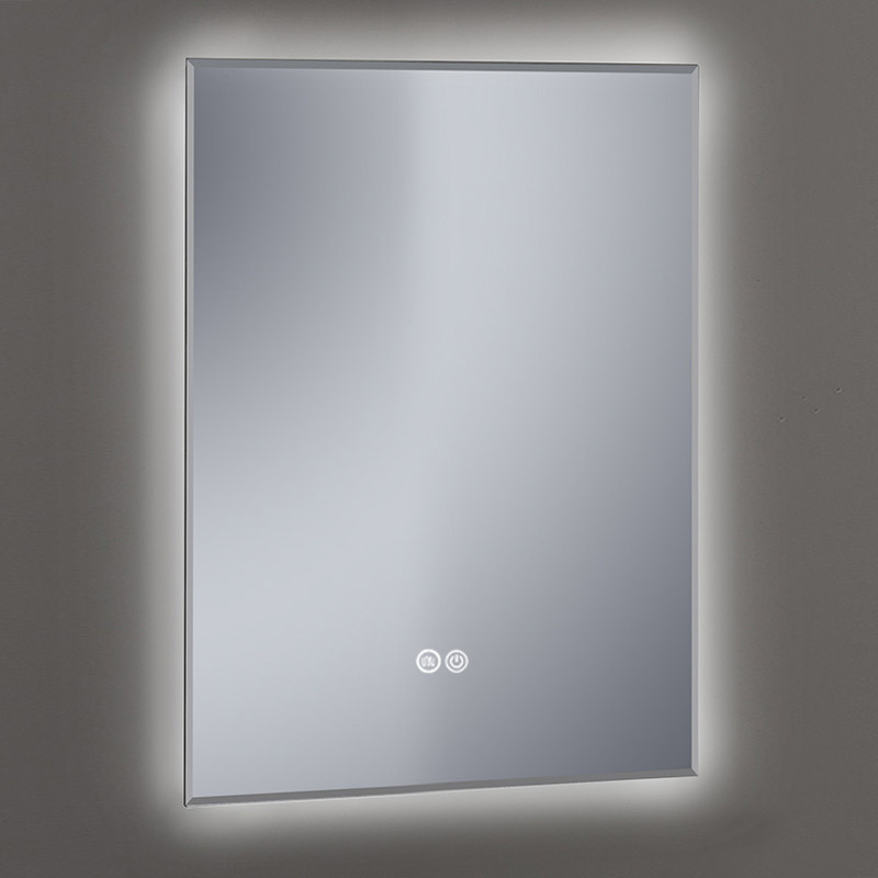 Miroir 60x80 cm rétro-éclairant LED, anti-buée, Pure