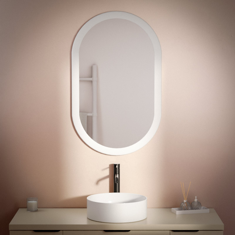 Miroir minéral , 55x88 cm, matière composite minerale, Boyard