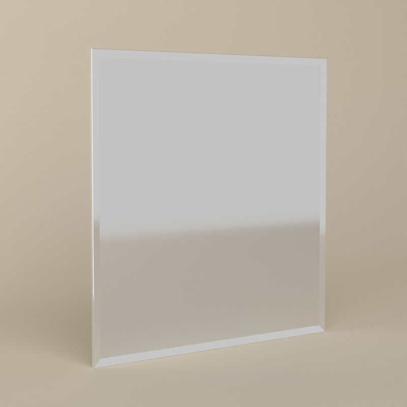 Miroir salle de bain 80x80 cm, biseauté, Reflect