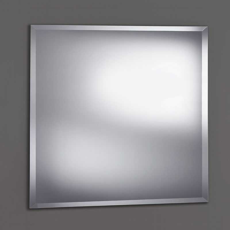 Miroir salle de bain 80x80 cm, biseauté, Reflect
