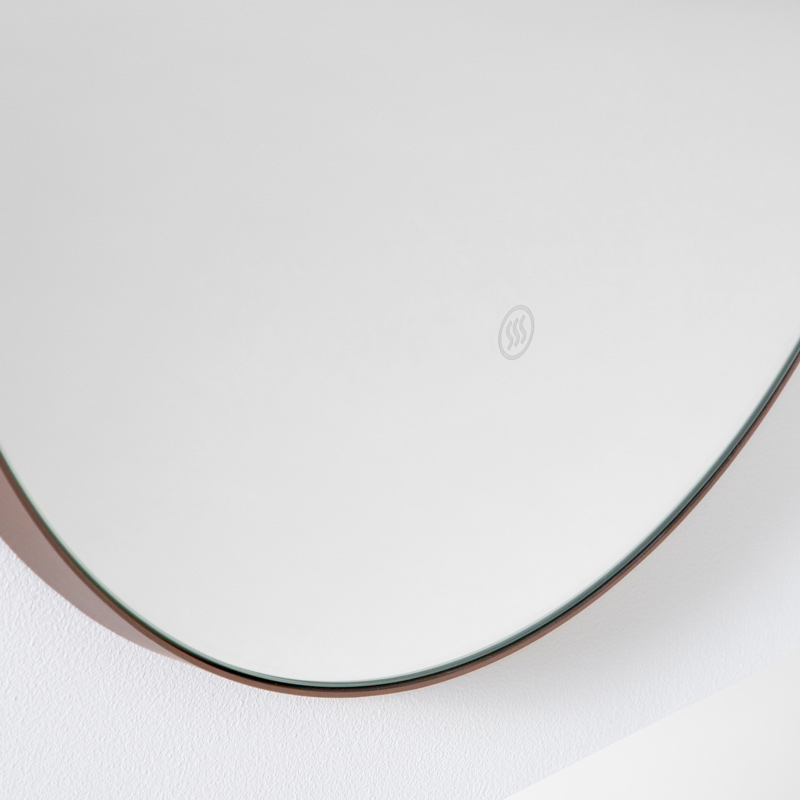 Miroir Ø80 cm rond, antibuée, Châtelet, 3 couleurs