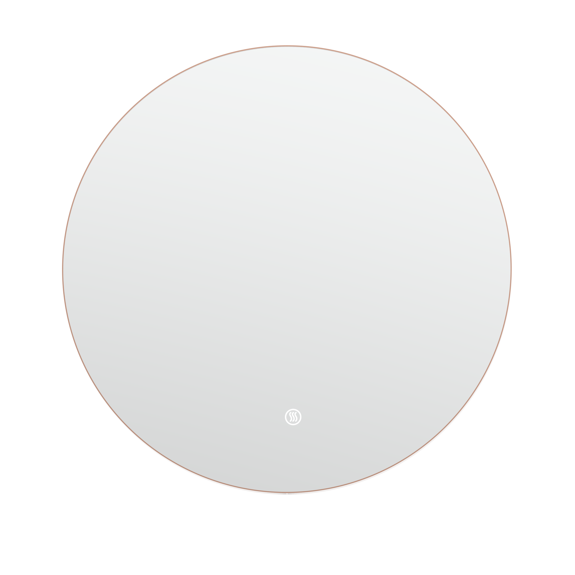 Miroir Ø80 cm rond, antibuée, Châtelet, 3 couleurs