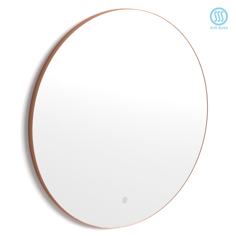 Miroir Ø80 cm rond, antibuée, Châtelet, 3 couleurs
