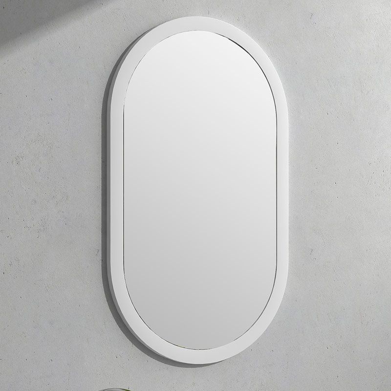 Pack miroir oblong, composite minérale, Boyard et 2 appliques LED 8W, Ronda