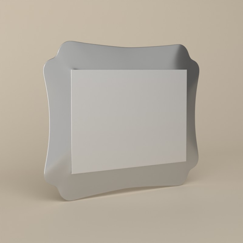 Miroir 90x69 cm, blanc ou argenté, Marine