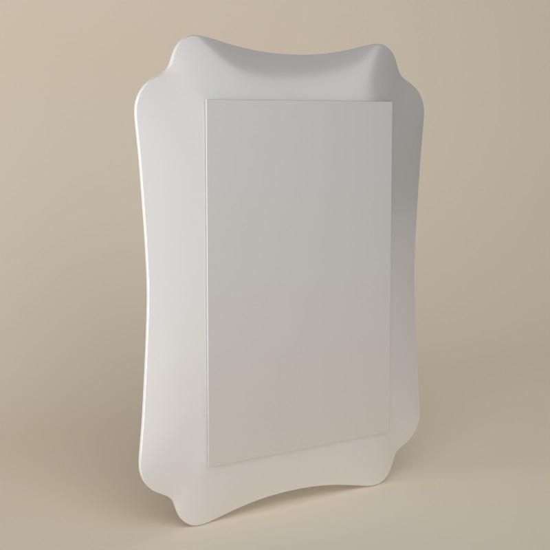 Miroir 90x69 cm, blanc ou argenté, Marine