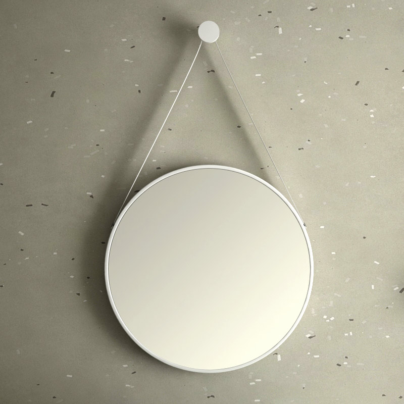 Miroir barbier Ø60 cm blanc , Liana