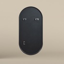 Miroir Ø50 cm rond, antibuée, cadre noir mat, Châtelet