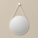 Miroir barbier Ø60 cm blanc , Liana
