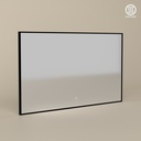Miroir 120x70 cm rectangulaire, antibuée, cadre noir mat, Châtelet