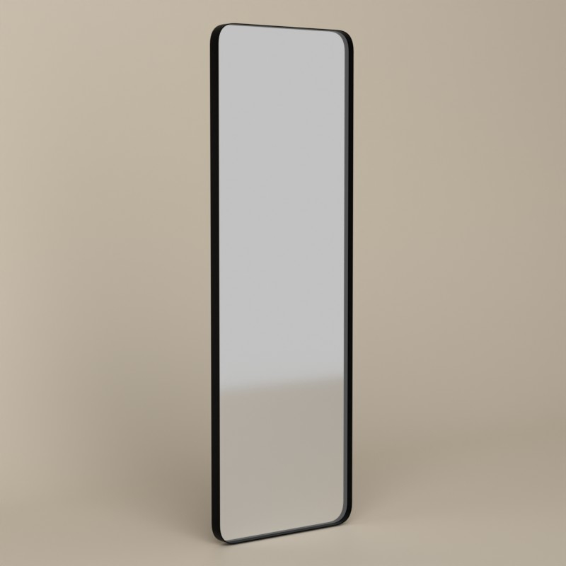 Miroir à poser l.150 x H.50 cm en métal noir mat, Frame