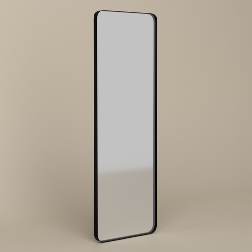 Miroir à poser l.150 x H.50 cm en métal noir mat, Frame