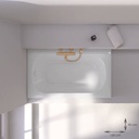 Baignoire Encastrable, 120  à 160 cm x 70, Acrylique, Brillant + pieds, Oz