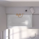 Baignoire Encastrable, 120  à 160 cm x 70, Acrylique, Brillant + pieds, Oz