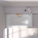 Baignoire Encastrable, 120  à 160 cm x 70, Acrylique, Brillant + pieds, Oz