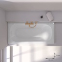 Baignoire Encastrable, 120  à 160 cm x 70, Acrylique, Brillant + pieds, Oz