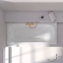 Baignoire Encastrable, 120  à 160 cm x 70, Acrylique, Brillant + pieds, Oz