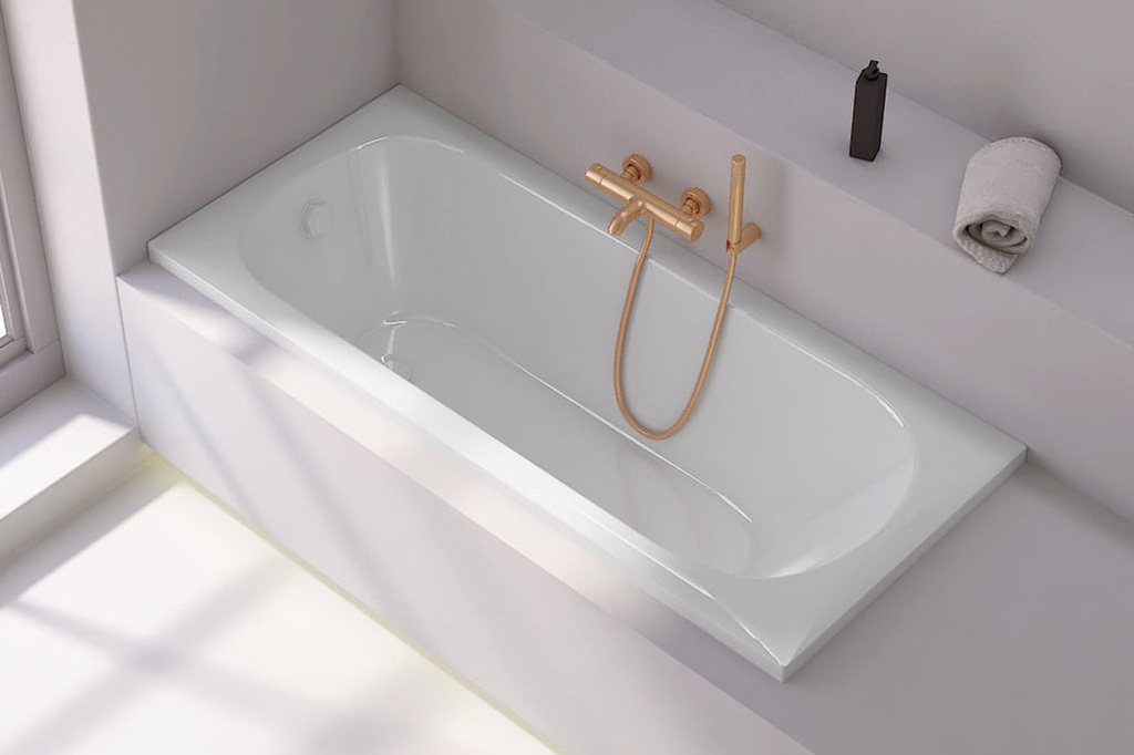 Baignoire Encastrable, 120  à 160 cm x 70, Acrylique, Brillant + pieds, Oz