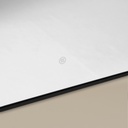 Miroir 50x70 cm rectangulaire, antibuée, cadre noir mat, Châtelet