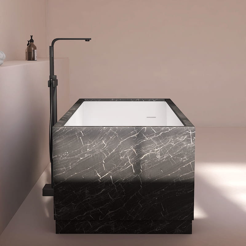 Baignoire 170x72 cm, Marbre et Résine Minérale, European Network, Lake