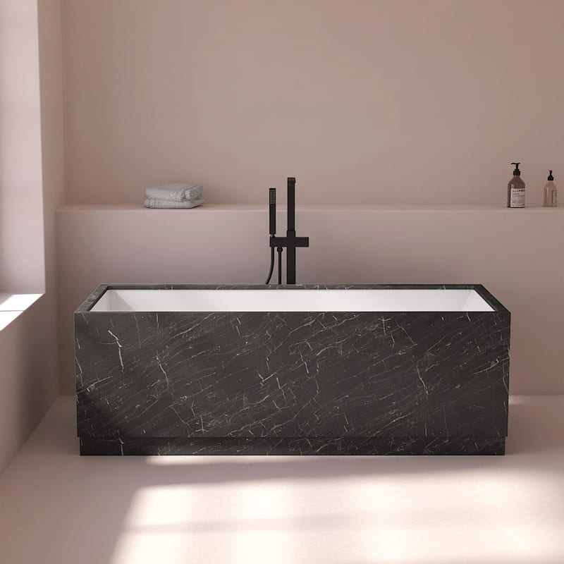 Baignoire 170x72 cm, Marbre et Résine Minérale, European Network, Lake