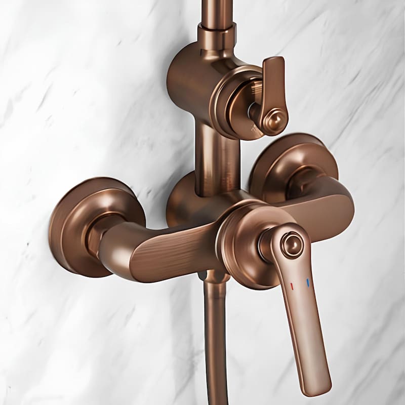 Colonne de douche avec mitigeur mécanique, traité cuivre, Liberty